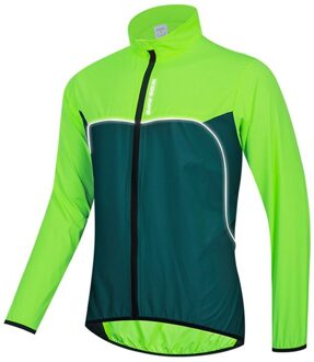 Wosawe Heren Fietsen Windjack Lichtgewicht Winddichte En Waterdichte Jas groen