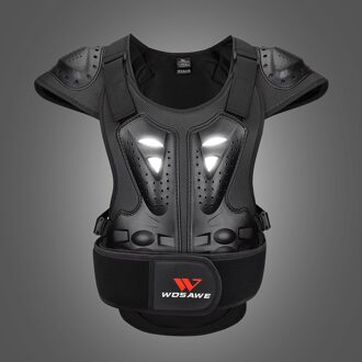 Wosawe Motocross Armor Beschermende Vest Terug Ondersteuning Snowboard Ski Sport Mouwloze Motorfiets Armor Jassen ML215 / L