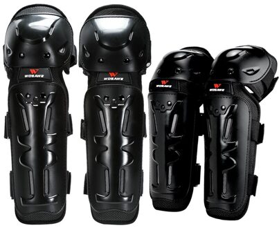 Wosawe Motorfiets Rugsteun Beschermende Vest Eva Pad Mouwloze Veiligheid Jas Bescherming Armor Kniebeschermers Snowboard Hockey Sport 4stk reeks ML311