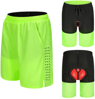 Wosawe Zomer Fietsbroek Gel Pad Ademende Road Mtb Bike Wear Fiets Sport Downhill Mannen Onderbroek Shorts BL113-G / XXL