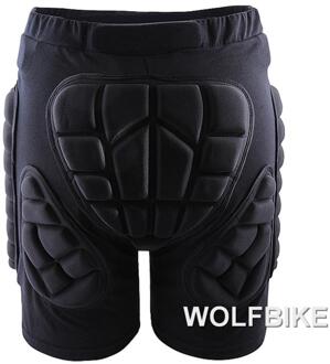 WOSAWE Zwart Beschermende Shorts Beschermen Hip Butt Pad Ski Skate Snowboard Schaatsen Skiën Bescherming Druppel Weerstand Padded Shorts XXL
