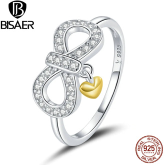 WOSTU New Arrival Finger Rings 925 Sterling Silver Infinity Love Sign Rings For Women Fine Engagement Jewelry S925 Gift FIR676