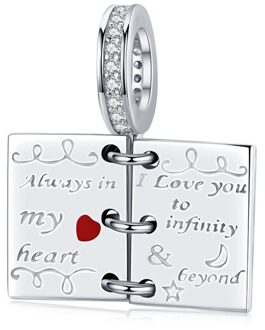 Wostu Note Boek Bedels 100% 925 Sterling Zilveren Kralen Fit Originele Armband Hanger Diy Ketting Voor Vrouwen Mode-sieraden Cadeau FIC1262