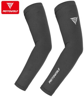 Wotoeolf Motorrijden Mouw Zonnebrandcrème Icy Mouw Sport Fitness Arm Guard Anti-Uv Mesh Ademend Mouw Cover Unisex Grijs / S