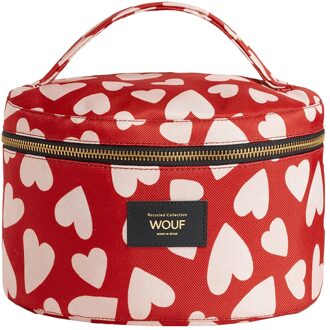 Wouf Amore beautycase XL hearts Rood