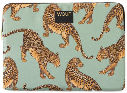Wouf Emerald Leopard Laptop Sleeve 13-14" multi Multicolor - H 25 x B 34 x D 2 cm