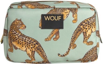 Wouf Emerald Leopard Toiletry Bag multi toilettas make-up Multicolor - H 18 x B 25 x D 8 cm