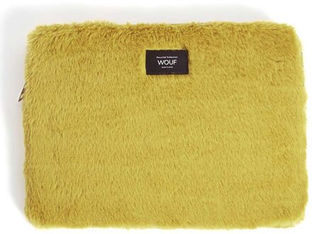 Wouf Faux Fur Laptop hoes 13-14 inch - Laptopsleeve - Foxie Groen - 14.2