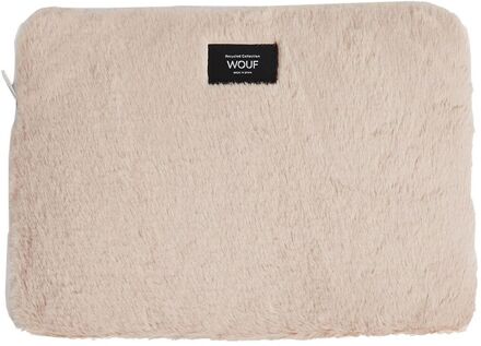 Wouf Faux Fur Laptop hoes 13-14 inch - Laptopsleeve - Nevada Beige - 14.2