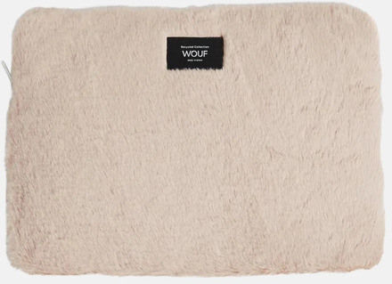 Wouf Faux Fur Laptop hoes 13-14 inch - Laptopsleeve - Nevada Beige - 14.2