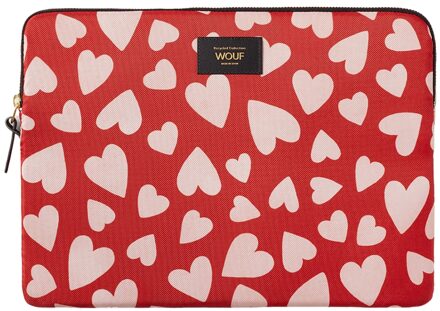 Wouf Laptop hoes 13-14 inch - Laptopsleeve - Daily Amore Rood - 14.2
