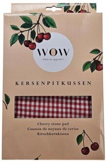 Wow Kersenpitkussen 20x30cm rood-wit