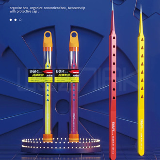 Wozniak color 8-hole heat-dissipating tweezers, lengthened and thickened high-hardness tweezers for mobile phone repair tweezer