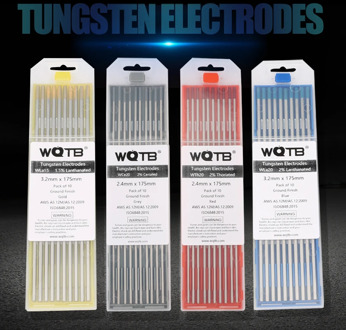 WQTB tungsten electrodes tig tungsten rods WT20 Wl15 WL20 WC20 WZR8 WP WS20 WE3 tig tungsten electrodes for welding aluminum