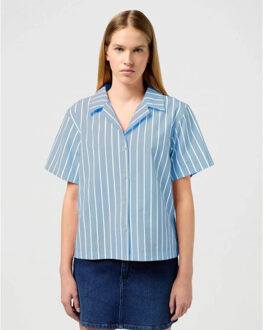 Wrangler Camp shirt bleached Indigoblauw - M