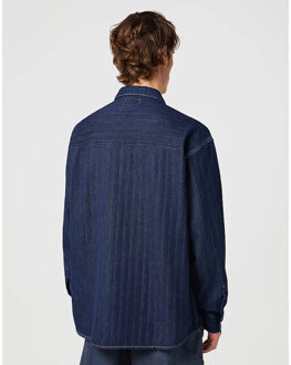 Wrangler Casey jones utility shirt indigo Blauw - M