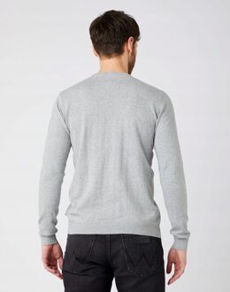 Wrangler Crew knit mid grey mel Grijs