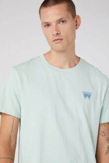 Wrangler Graphic tee surf spray - maat Mint