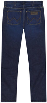 Wrangler Greensboro heren regular straight-fit jeans rustic navy Blauw - 38-30