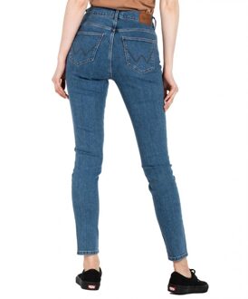 Wrangler High rise skinny that way Blauw - 28W/32L