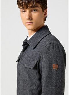 Wrangler Jacket charcoal heather Zwart - S