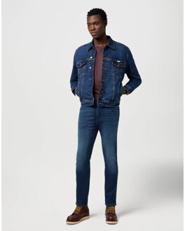 Wrangler Larston heren slim-fit jeans fog - maat 33-30 Blauw