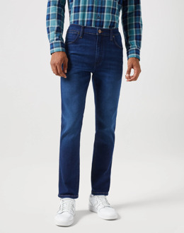 Wrangler Larston heren slim-fit jeans night shade Blauw - 32-34