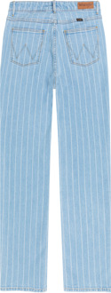Wrangler Straight crop stone stripe Blauw