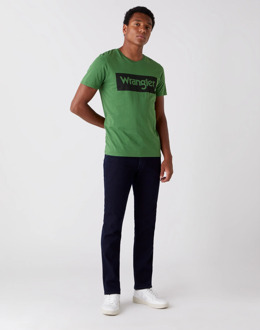 Wrangler straight fit jeans Greensboro black back Blauw - 32-34
