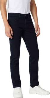 Wrangler straight fit jeans Greensboro black back Blauw - 42-36
