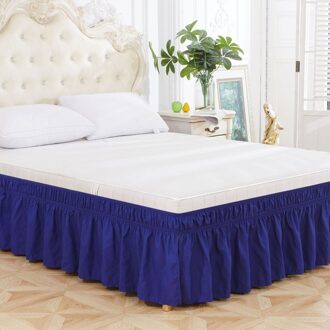 Wrap Rond Bed Rok Elastische Stof Ruche Bed Rokken Effen Kleur Op Makkelijk Uit Rimpel & Vervagen Slip Classic stijlvolle NY