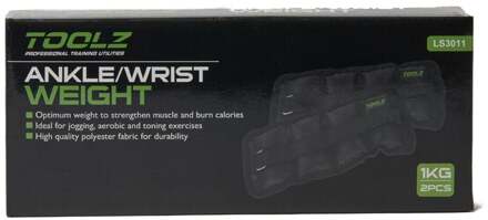Wrist/Ankle Weight 1kg zwart - one size