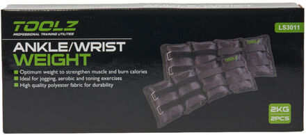 Wrist/Ankle Weight 2kg zwart - one size