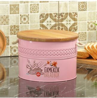 Wrought iron Decorated With Wooden Lid And Cutting Tahtalı Round Breadstuff