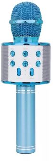 Ws 858 Draadloze Usb Microfoon Professionele Condensator Karaoke Mic Bluetooth Stand Radio Mikrofon Studio Opname Studio WS858 blauw