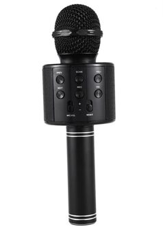 Ws 858 Draadloze Usb Microfoon Professionele Condensator Karaoke Mic Bluetooth Stand Radio Mikrofon Studio Opname Studio WS858 zwart