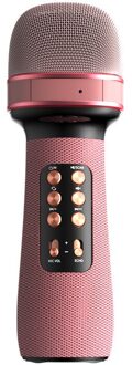 WS-898 Bluetooth 5.0 Handheld Microfoon Karaoke Speaker Muziekspeler Mic Zingen Voor Ios Android Smart Tv Systeem roze