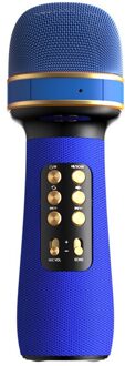 WS-898 Bluetooth Handheld Microfoon Karaoke Dubbele Speaker Microfoon Zingen Voor Ios Android Smart Tv Systeem Blauw