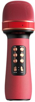 WS-898 Bluetooth Handheld Microfoon Karaoke Dubbele Speaker Microfoon Zingen Voor Ios Android Smart Tv Systeem Rood