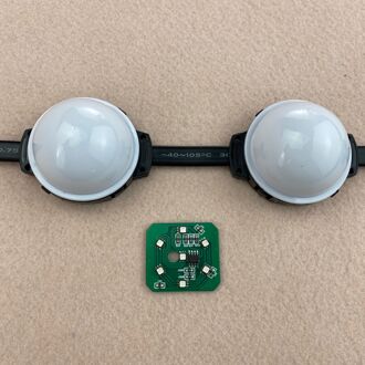 WS2811 Led Pixel Module; 50Mm Diameter; 1.68W,7Pcs Leds Binnen, DC24V Ingang; IP68; Milky Cover; Epoxyhars Gevuld