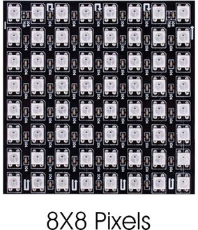 WS2812B Rgb Flexibele 16X16 Pixel Panel Matrix Screen Eco Led Module WS2812 Ic Individueel Adresseerbare DC5V 8X8