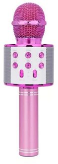 WS858 Draagbare Draadloze Bluetooth Zingen Microfoon Handheld Smartpnone Speaker Microfoon Voor Thuis Ktv Outdoor Party