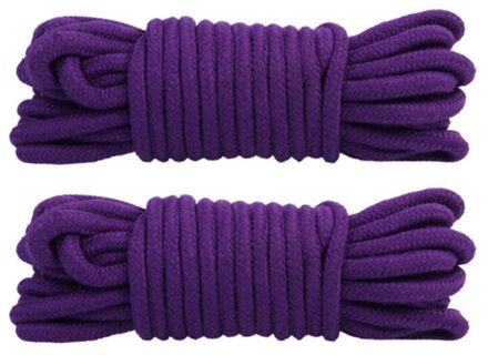 Wschic 2 Stuks Zachte Katoenen Touw, 32 Voeten Multifunctionele Natural Duurzaam Gevlochten Paars