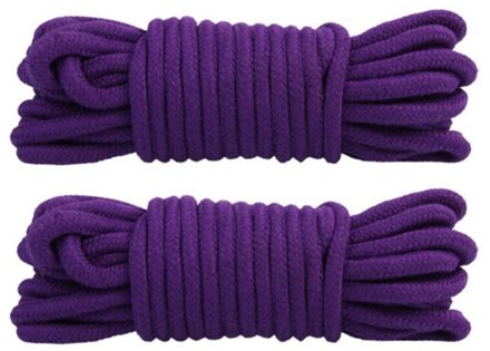Wschic 2 Stuks Zachte Katoenen Touw, 32 Voeten Multifunctionele Natural Duurzaam Gevlochten X9FA Paars