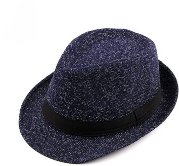 Wuaumx Herfst Winter Mannen Hoed Fedora Hoed Voor Man Vrouw Retro Bowler Hoeden Gentleman Jazz Caps Mannen fedora Pet marine