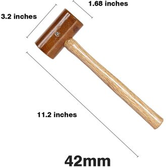 Wuta 100% Rawhide-Head Mallet Lederen Craft Hamer Stempelen Sieraden Lederen Werknemer Craft Tool Goede Buffercapaciteit 48Mm 42Mm 42mmx1piece