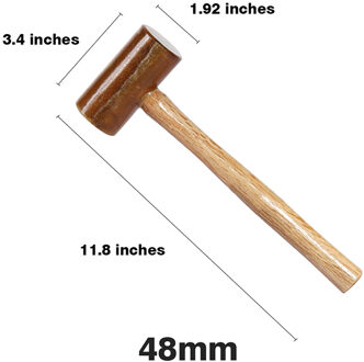Wuta 100% Rawhide-Head Mallet Lederen Craft Hamer Stempelen Sieraden Lederen Werknemer Craft Tool Goede Buffercapaciteit 48Mm 42Mm 48mmx1piece