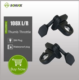 Wuxing 108X Thumb Throttle Links Rechts Hand Trigger Plastic Throttle 24V 36V 48V 60V 72V julet Waterdichte Elektrische Fiets 108X-R SM plug