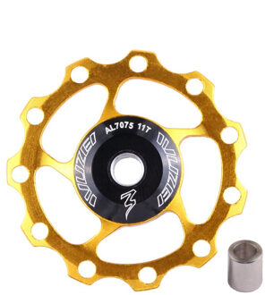 Wuzei Mtb Racefiets Derailleur Achter Katrollen 11T Ultralight Aluminium 4 Mm 5 Mm 6 Mm Bike Bearing neuswiel Fiets Onderdelen 11T Bearing paars