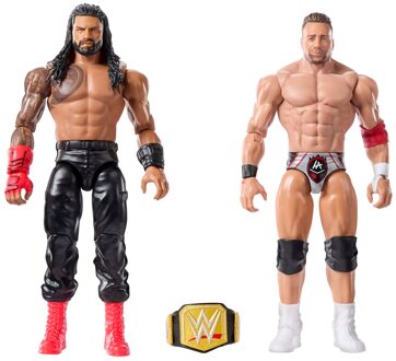 WWE Main Event Showdown 2-Pack Series 21 Roman Reigns vs LA Knight Action Figures (6 )